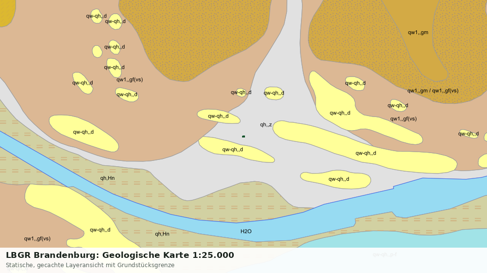 Statische Kartenansicht: LBGR Brandenburg: Geologische Karte 1:25.000