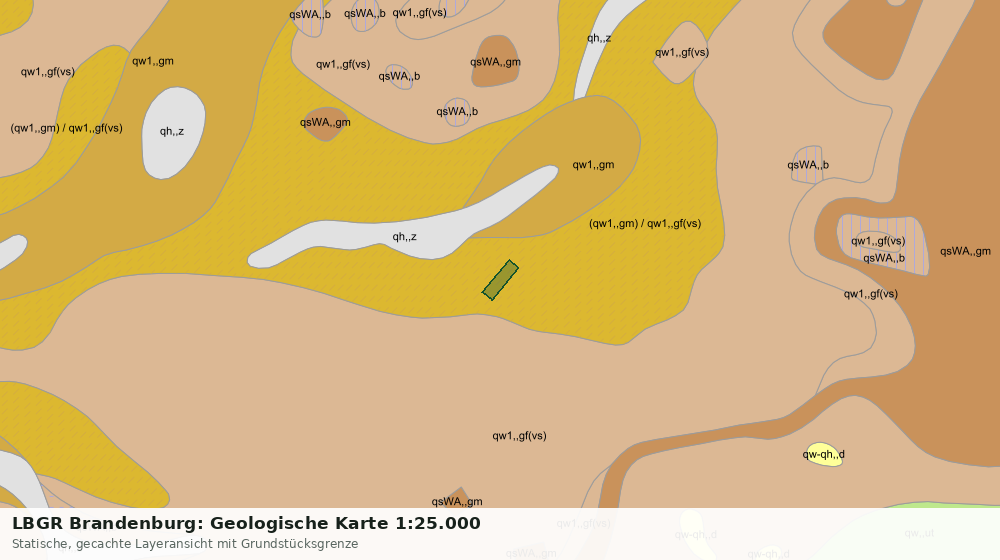 Statische Kartenansicht: LBGR Brandenburg: Geologische Karte 1:25.000