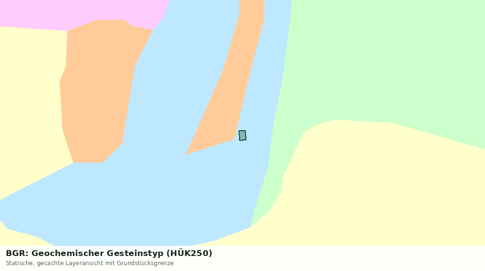 Statische Kartenansicht: BGR: Geochemischer Gesteinstyp (HÜK250)