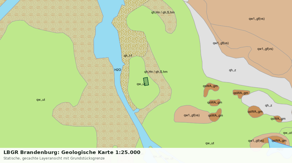 Statische Kartenansicht: LBGR Brandenburg: Geologische Karte 1:25.000