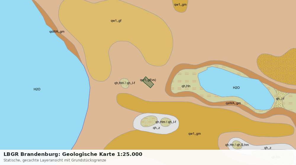 Statische Kartenansicht: LBGR Brandenburg: Geologische Karte 1:25.000