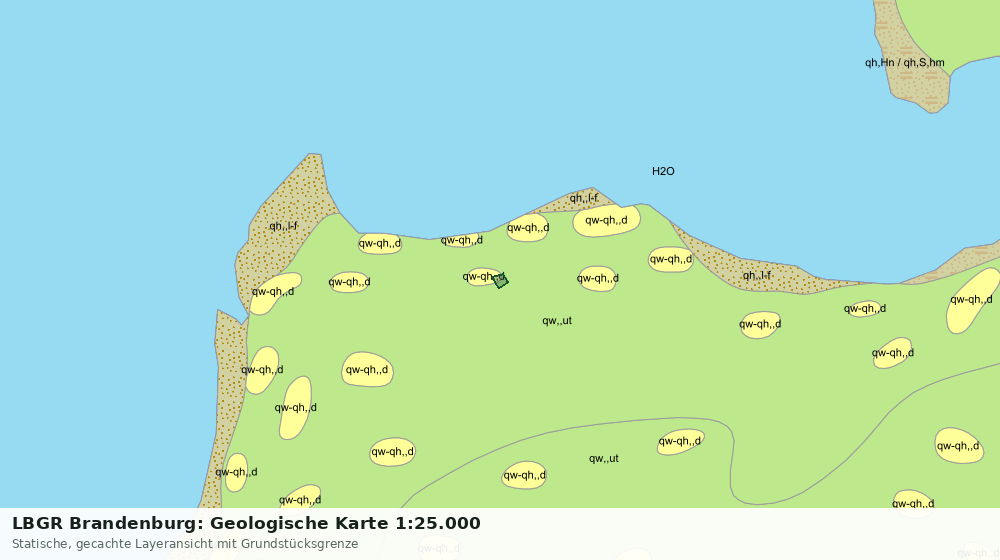 Statische Kartenansicht: LBGR Brandenburg: Geologische Karte 1:25.000