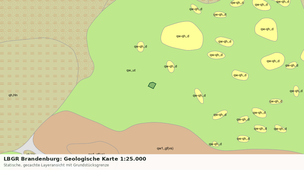 Statische Kartenansicht: LBGR Brandenburg: Geologische Karte 1:25.000