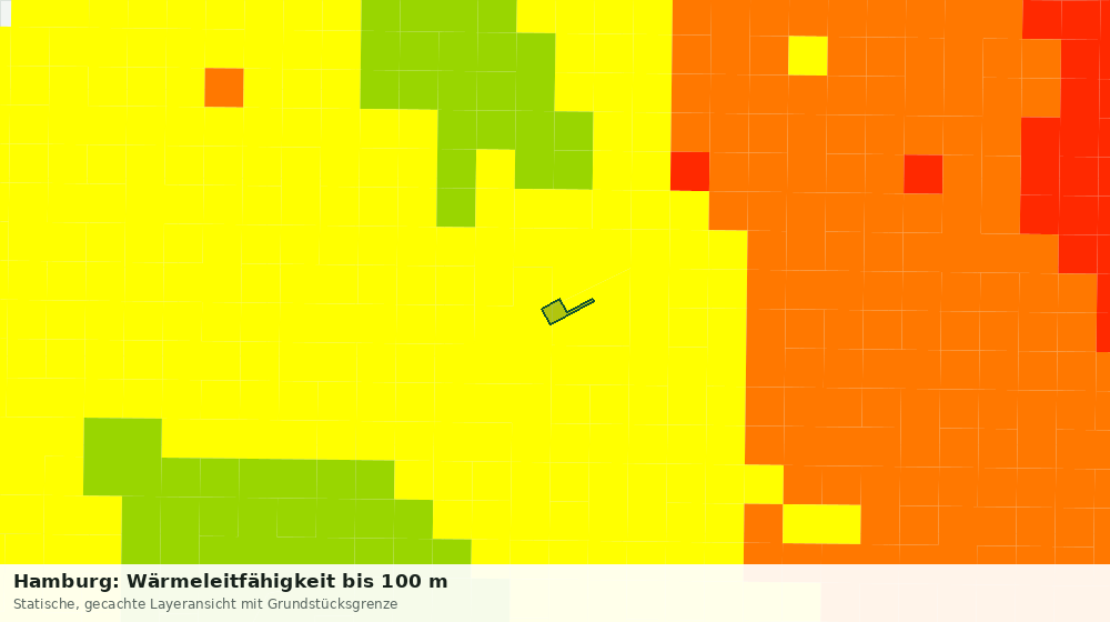 Statische Kartenansicht: Hamburg: Wärmeleitfähigkeit bis 100 m
