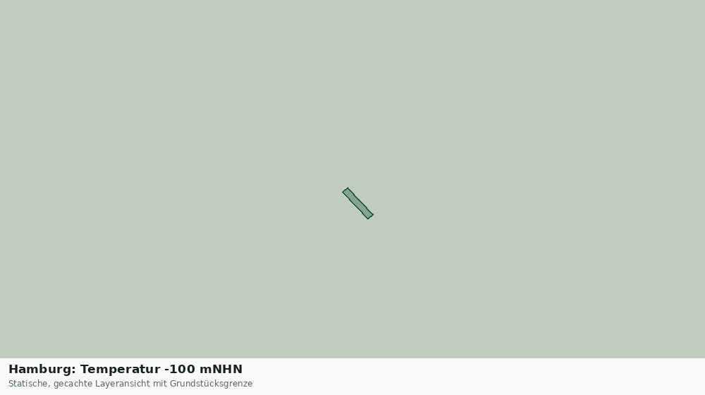 Statische Kartenansicht: Hamburg: Temperatur -100 mNHN