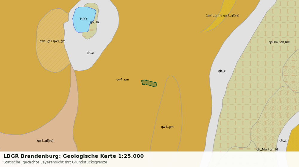 Statische Kartenansicht: LBGR Brandenburg: Geologische Karte 1:25.000