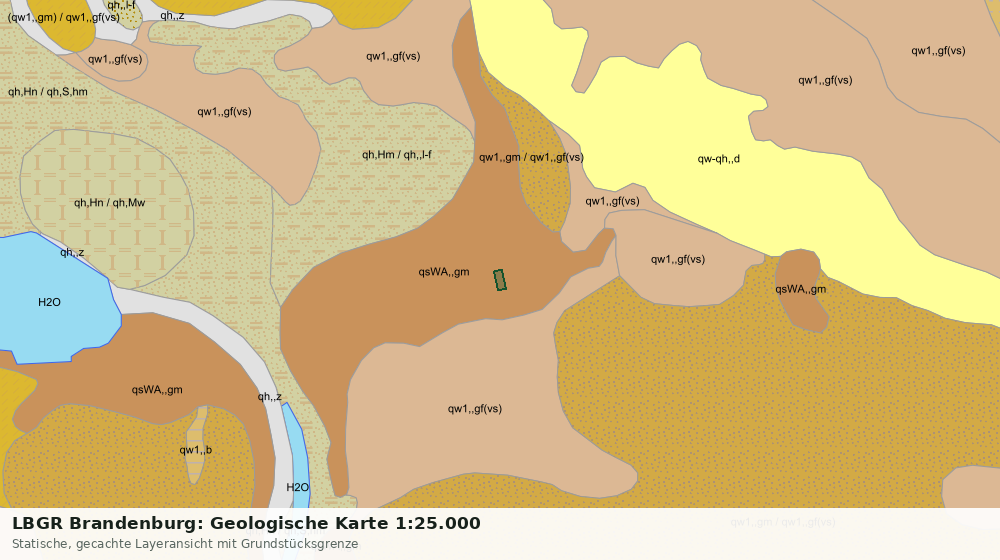 Statische Kartenansicht: LBGR Brandenburg: Geologische Karte 1:25.000