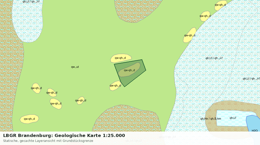 Statische Kartenansicht: LBGR Brandenburg: Geologische Karte 1:25.000