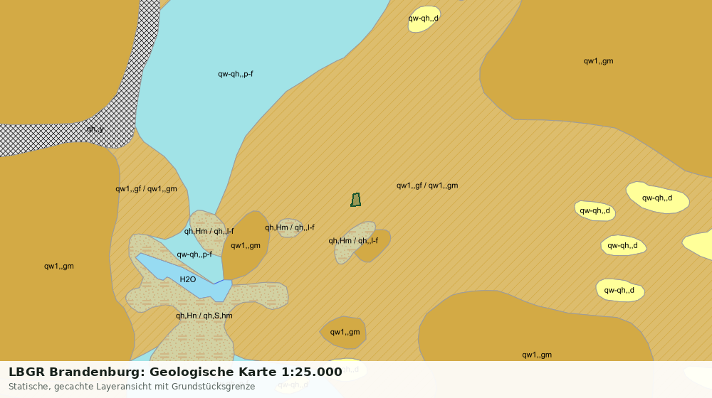 Statische Kartenansicht: LBGR Brandenburg: Geologische Karte 1:25.000