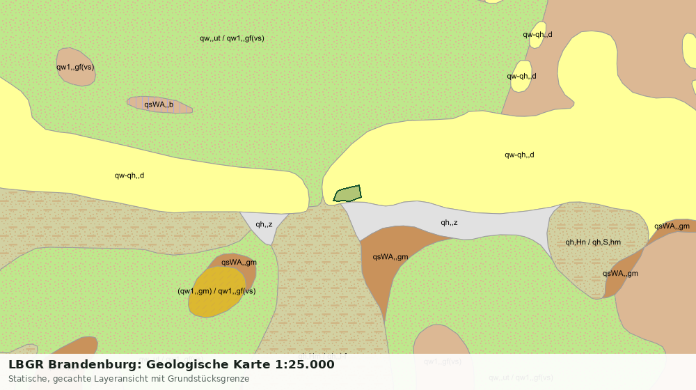 Statische Kartenansicht: LBGR Brandenburg: Geologische Karte 1:25.000