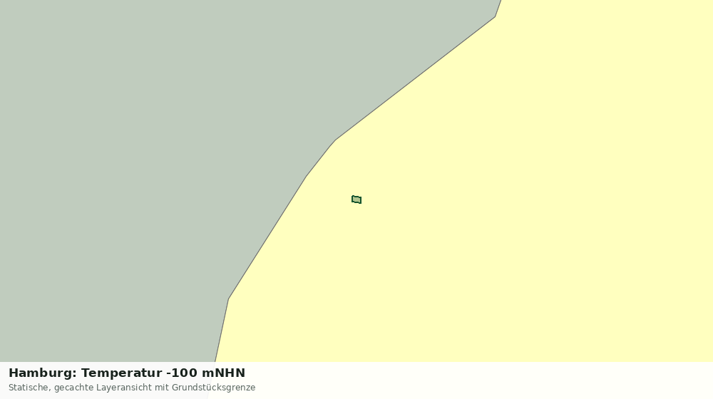 Statische Kartenansicht: Hamburg: Temperatur -100 mNHN