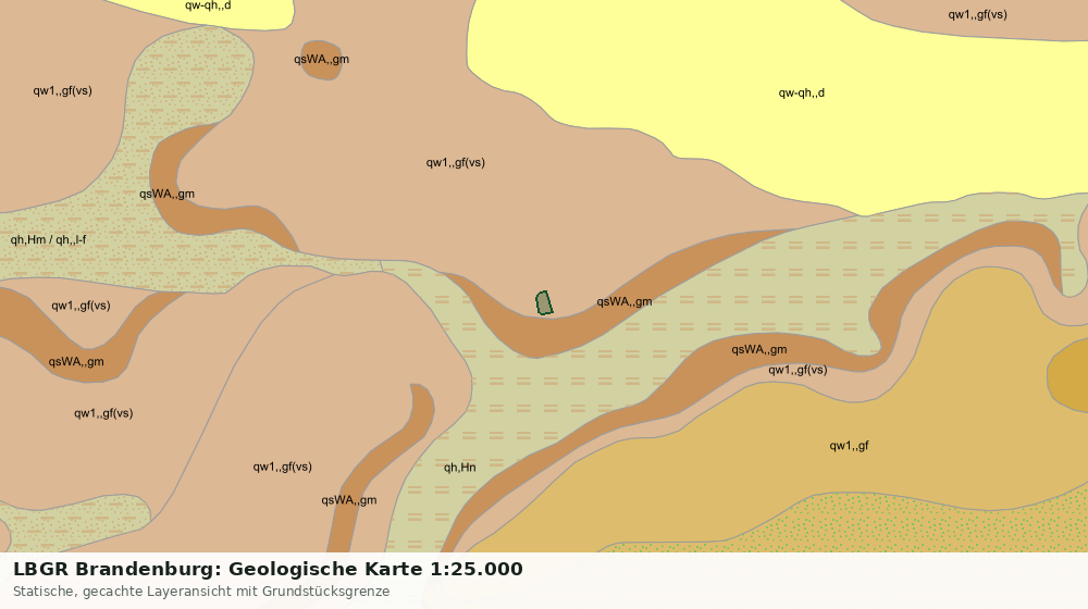 Statische Kartenansicht: LBGR Brandenburg: Geologische Karte 1:25.000