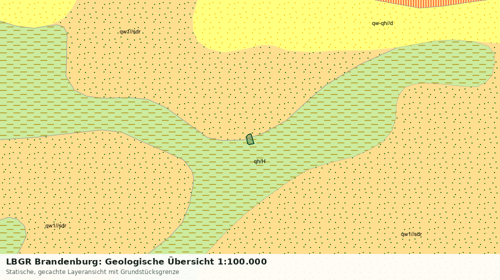 Statische Kartenansicht: LBGR Brandenburg: Geologische Übersicht 1:100.000