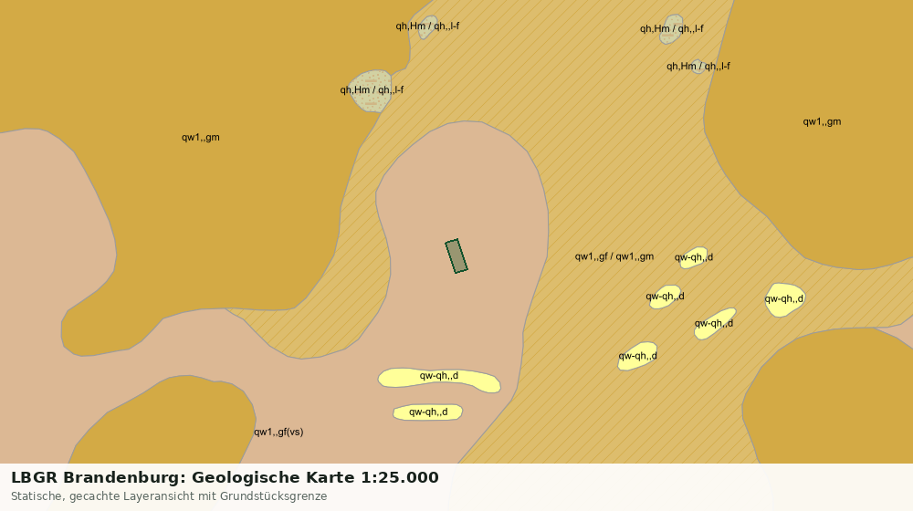 Statische Kartenansicht: LBGR Brandenburg: Geologische Karte 1:25.000