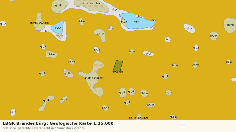 Statische Kartenansicht: LBGR Brandenburg: Geologische Karte 1:25.000