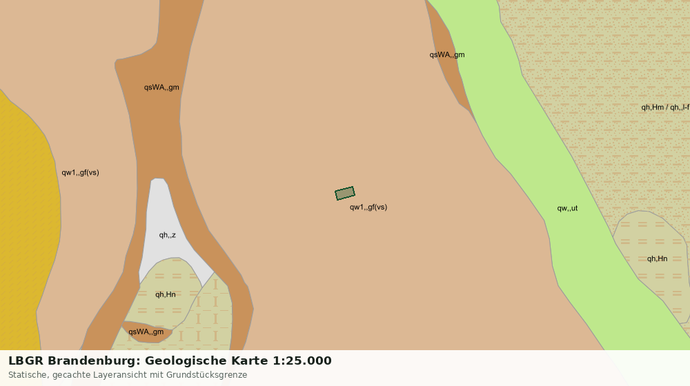 Statische Kartenansicht: LBGR Brandenburg: Geologische Karte 1:25.000