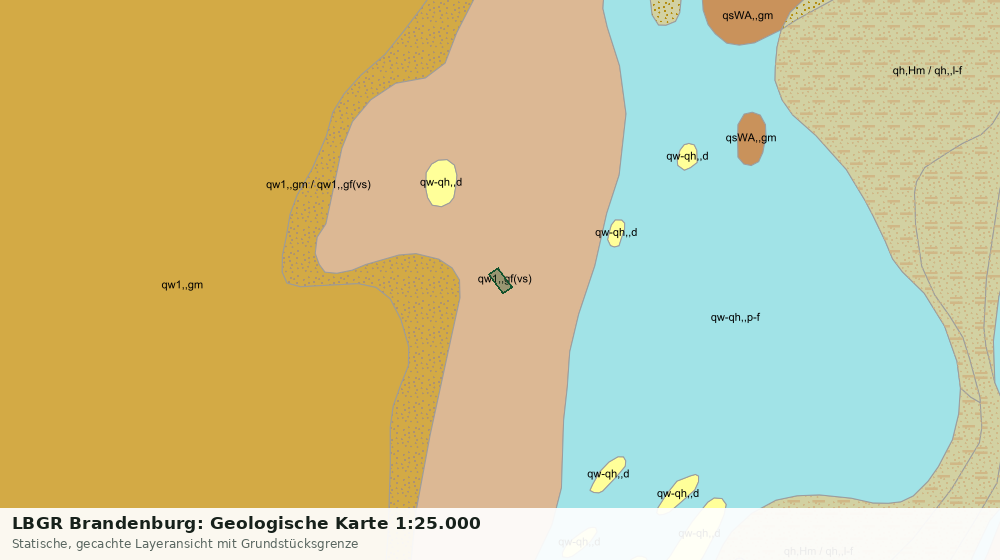 Statische Kartenansicht: LBGR Brandenburg: Geologische Karte 1:25.000