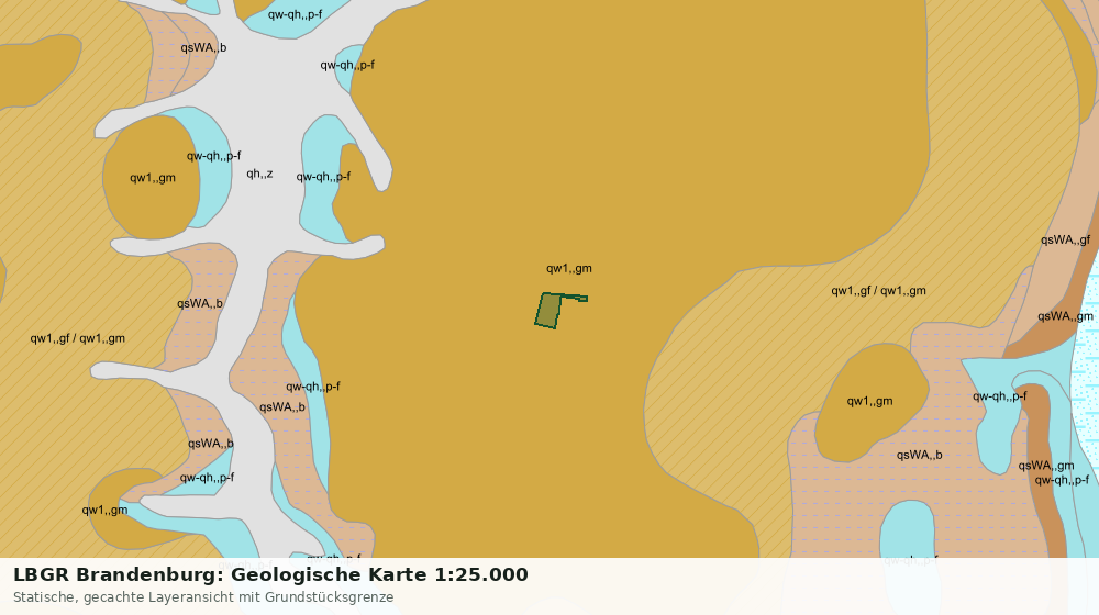 Statische Kartenansicht: LBGR Brandenburg: Geologische Karte 1:25.000