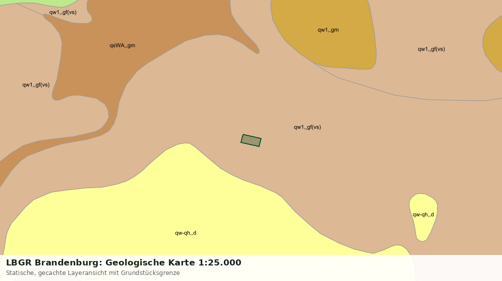 Statische Kartenansicht: LBGR Brandenburg: Geologische Karte 1:25.000