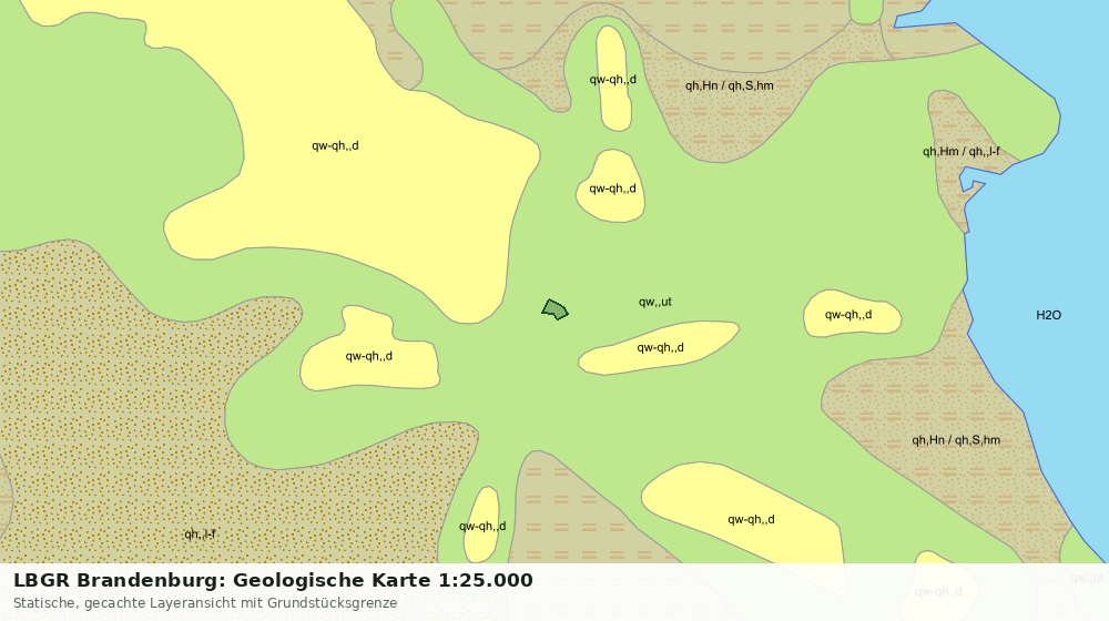 Statische Kartenansicht: LBGR Brandenburg: Geologische Karte 1:25.000