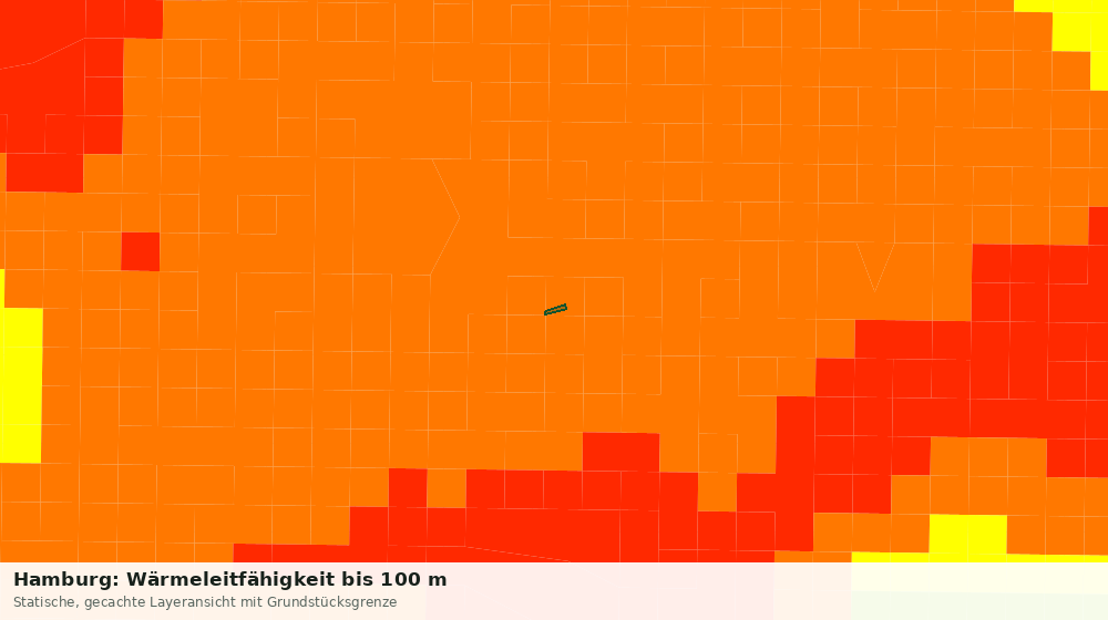 Statische Kartenansicht: Hamburg: Wärmeleitfähigkeit bis 100 m