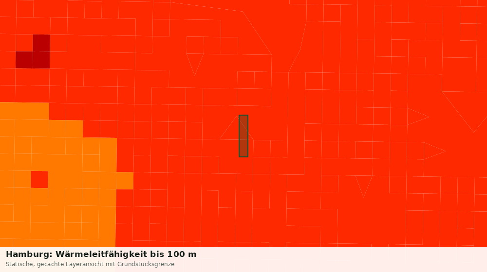 Statische Kartenansicht: Hamburg: Wärmeleitfähigkeit bis 100 m