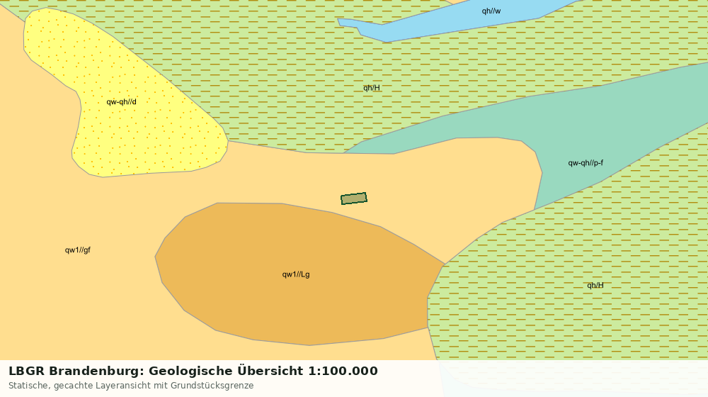 Statische Kartenansicht: LBGR Brandenburg: Geologische Übersicht 1:100.000