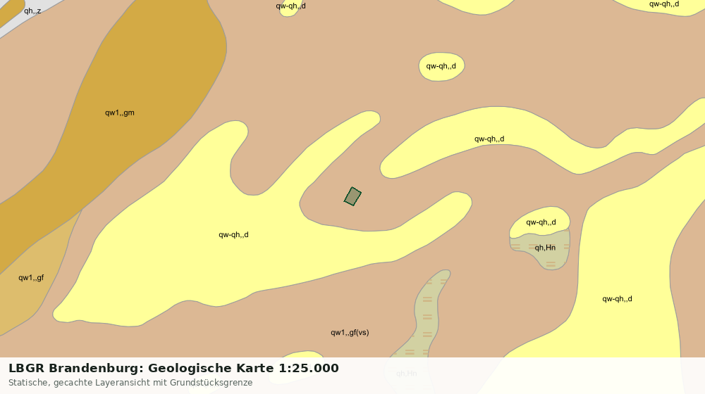 Statische Kartenansicht: LBGR Brandenburg: Geologische Karte 1:25.000