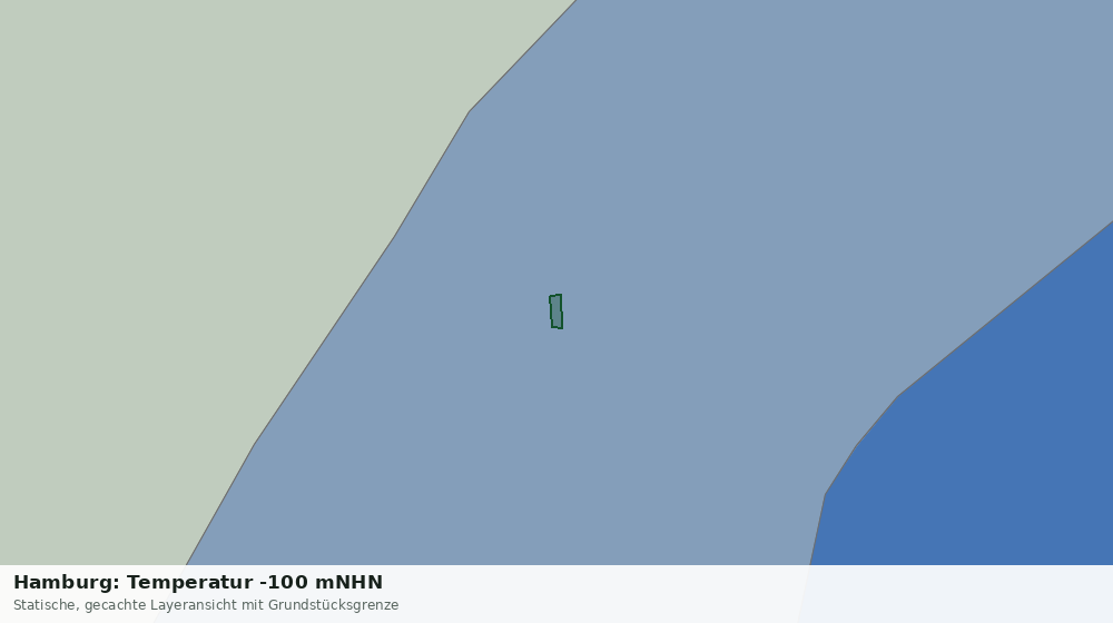 Statische Kartenansicht: Hamburg: Temperatur -100 mNHN