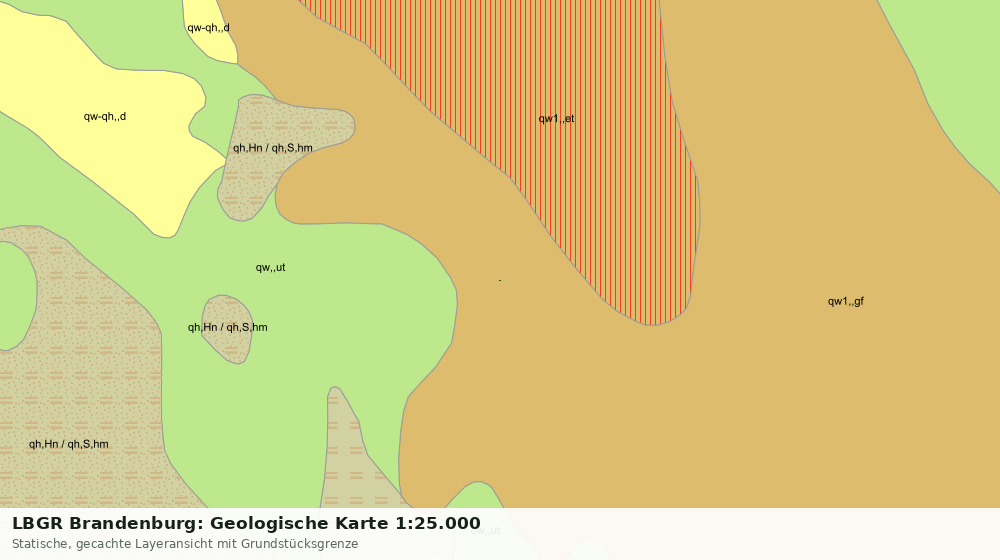Statische Kartenansicht: LBGR Brandenburg: Geologische Karte 1:25.000