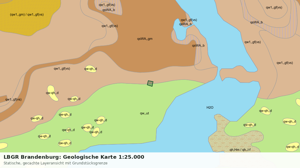 Statische Kartenansicht: LBGR Brandenburg: Geologische Karte 1:25.000