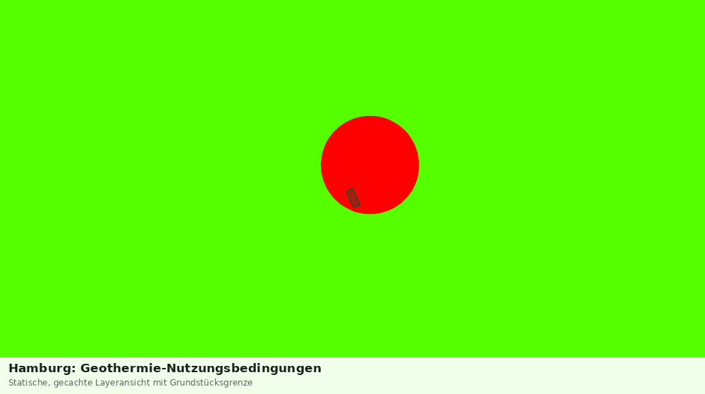 Statische Kartenansicht: Hamburg: Geothermie-Nutzungsbedingungen