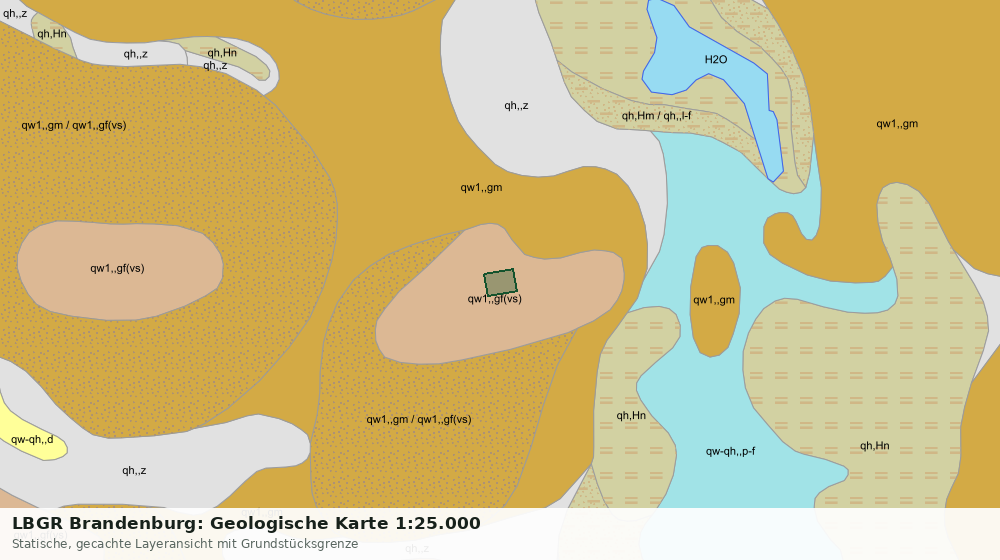 Statische Kartenansicht: LBGR Brandenburg: Geologische Karte 1:25.000