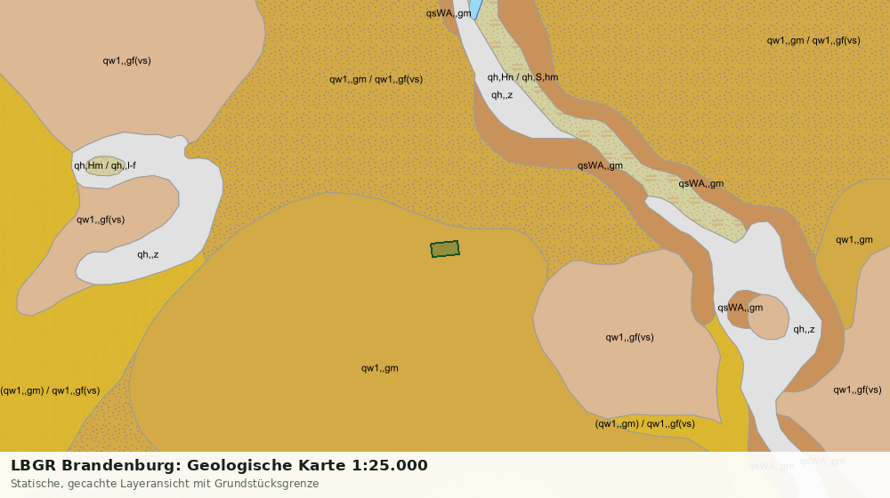 Statische Kartenansicht: LBGR Brandenburg: Geologische Karte 1:25.000