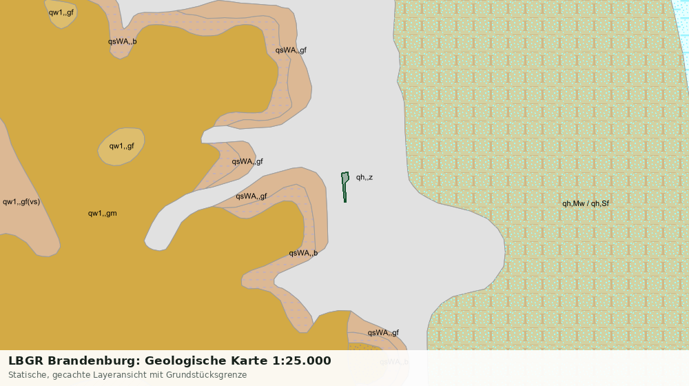 Statische Kartenansicht: LBGR Brandenburg: Geologische Karte 1:25.000