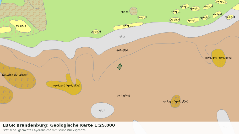 Statische Kartenansicht: LBGR Brandenburg: Geologische Karte 1:25.000