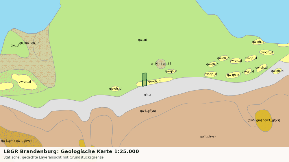 Statische Kartenansicht: LBGR Brandenburg: Geologische Karte 1:25.000