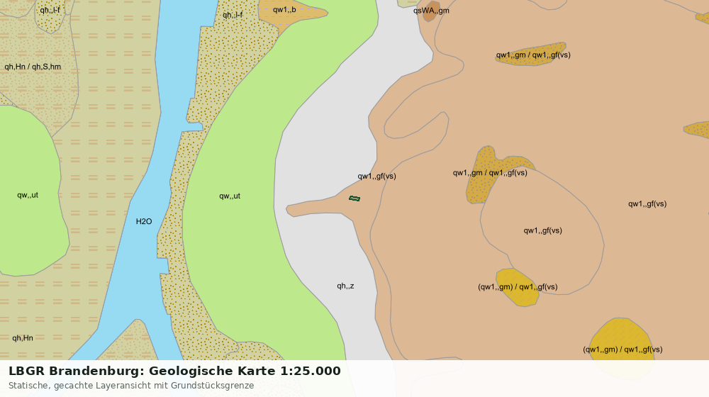 Statische Kartenansicht: LBGR Brandenburg: Geologische Karte 1:25.000