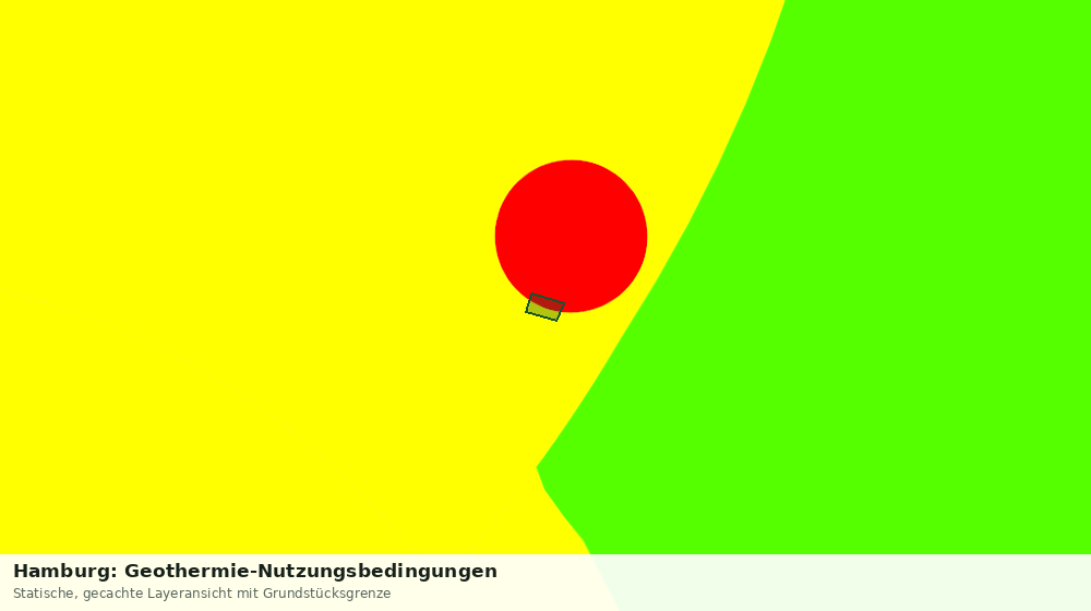 Statische Kartenansicht: Hamburg: Geothermie-Nutzungsbedingungen