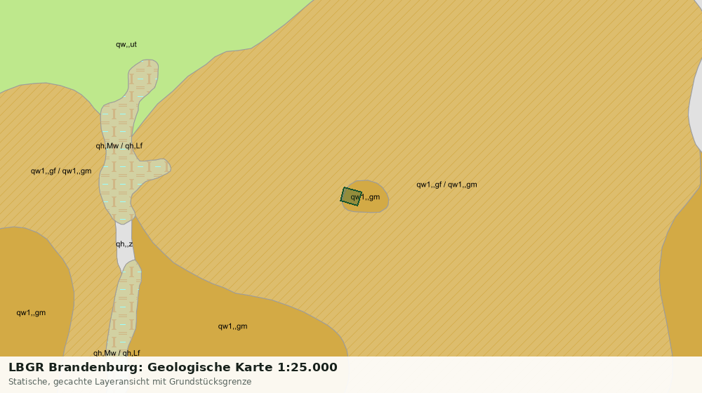 Statische Kartenansicht: LBGR Brandenburg: Geologische Karte 1:25.000