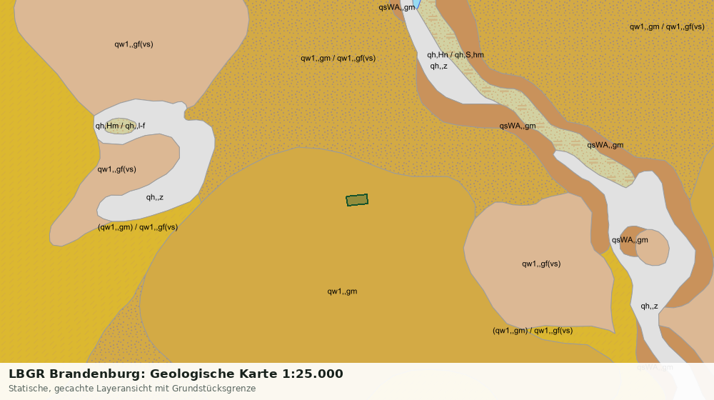 Statische Kartenansicht: LBGR Brandenburg: Geologische Karte 1:25.000