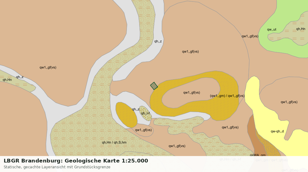 Statische Kartenansicht: LBGR Brandenburg: Geologische Karte 1:25.000