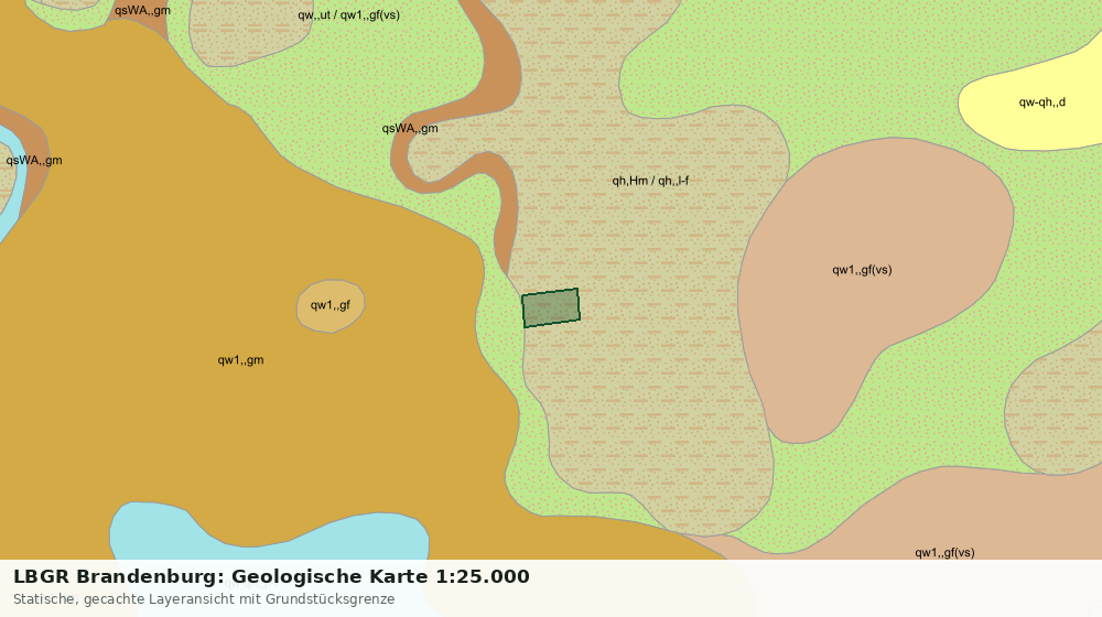 Statische Kartenansicht: LBGR Brandenburg: Geologische Karte 1:25.000