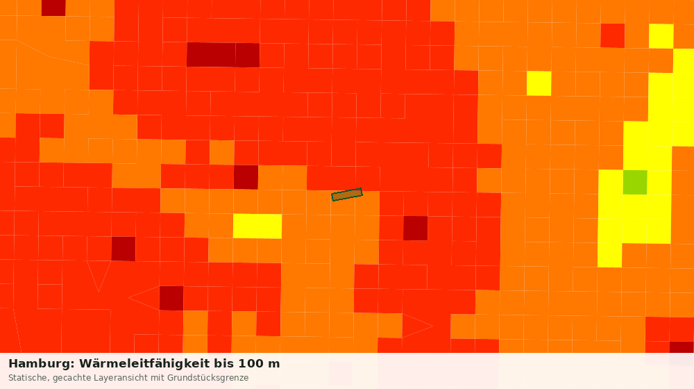 Statische Kartenansicht: Hamburg: Wärmeleitfähigkeit bis 100 m