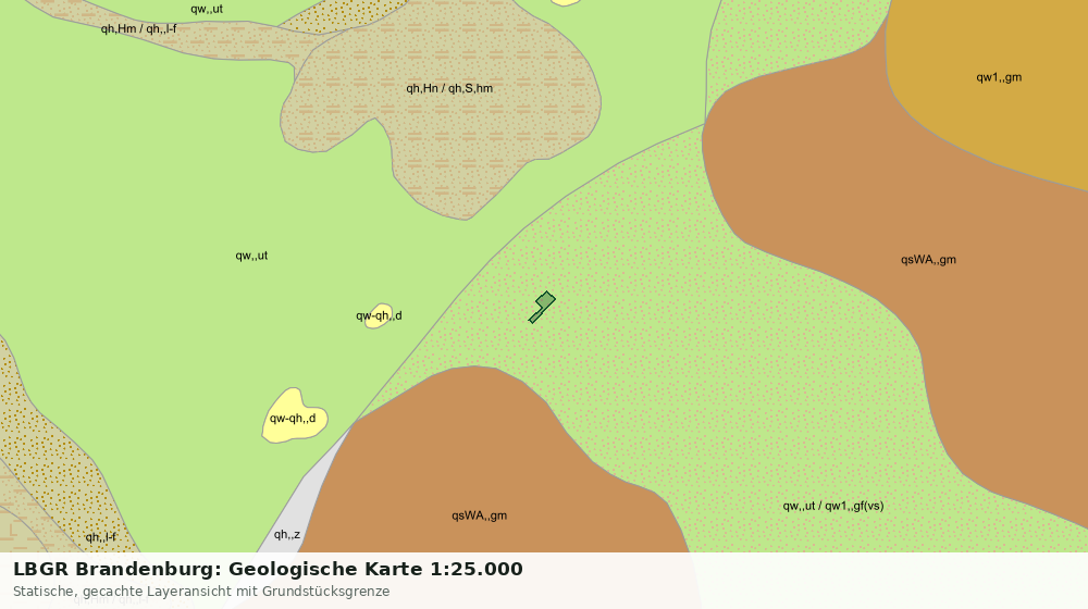 Statische Kartenansicht: LBGR Brandenburg: Geologische Karte 1:25.000