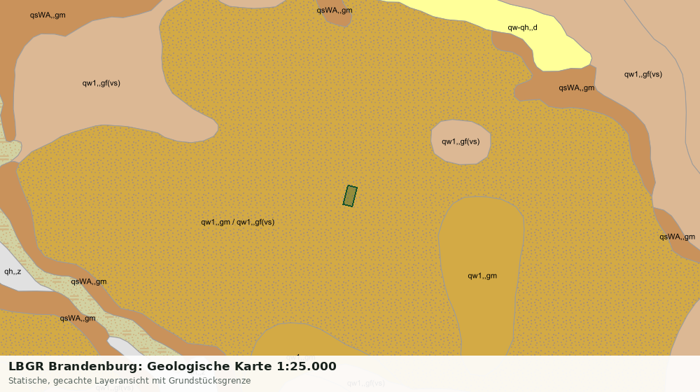 Statische Kartenansicht: LBGR Brandenburg: Geologische Karte 1:25.000
