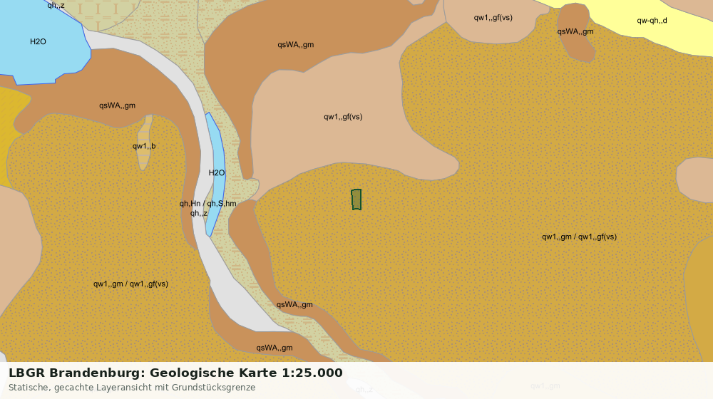 Statische Kartenansicht: LBGR Brandenburg: Geologische Karte 1:25.000