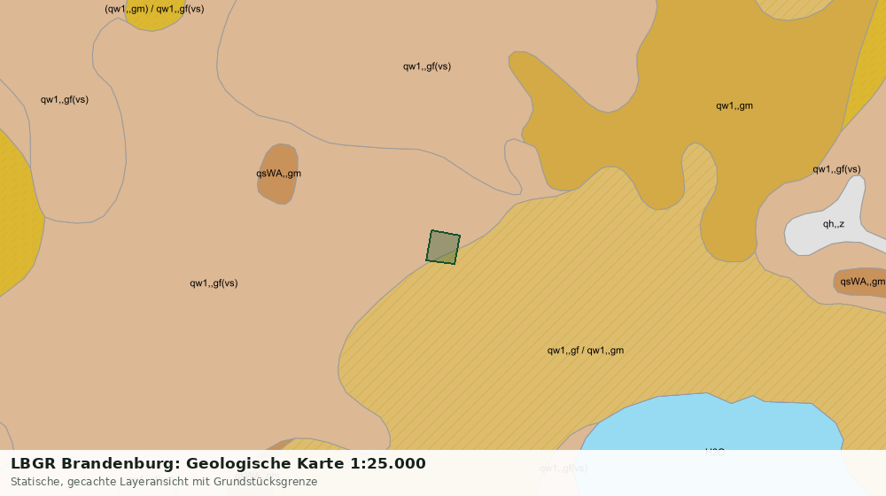 Statische Kartenansicht: LBGR Brandenburg: Geologische Karte 1:25.000