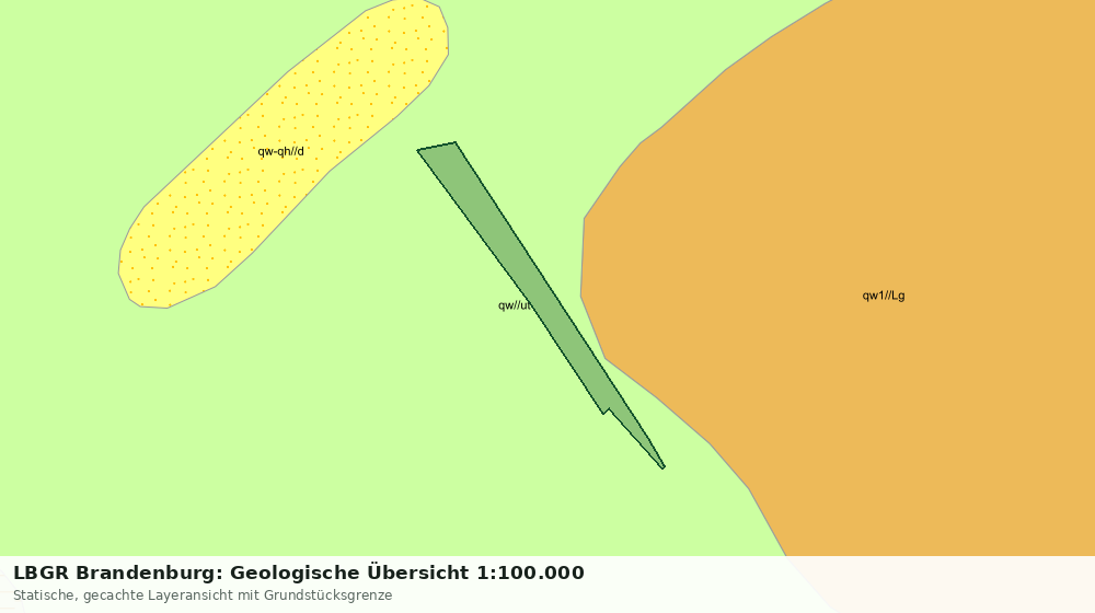 Statische Kartenansicht: LBGR Brandenburg: Geologische Übersicht 1:100.000