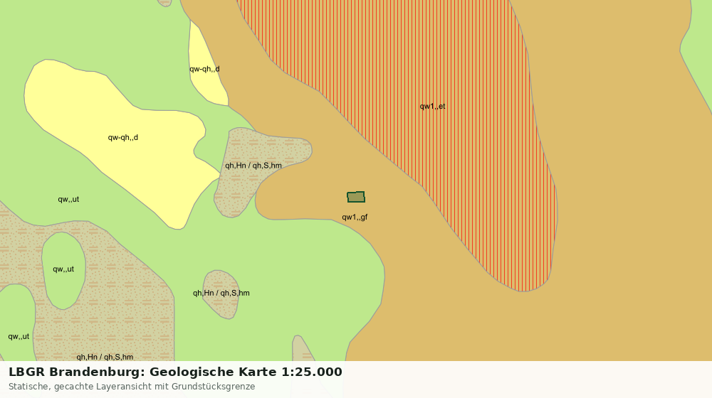 Statische Kartenansicht: LBGR Brandenburg: Geologische Karte 1:25.000